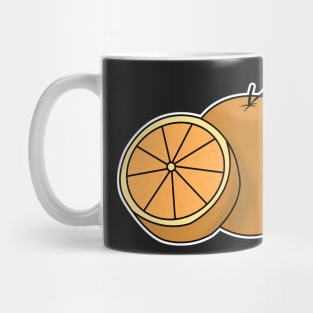 Orange hand drawn fruits summer Mug